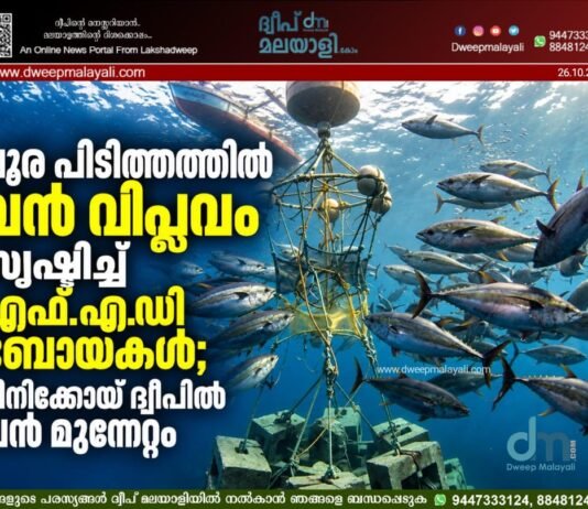 ചൂര പിടിത്തത്തിൽ വൻ വിപ്ലവം സൃഷ്ടിച്ച് എഫ്.എ.ഡി ബോയകൾ; മിനിക്കോയ് ദ്വീപിൽ വൻ മുന്നേറ്റം